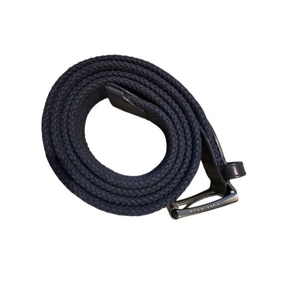 NWOT Cole Haan Navy Braided Stretch Belt Size 44/110 Preppy Golf QuietLuxury - Picture 3 of 6